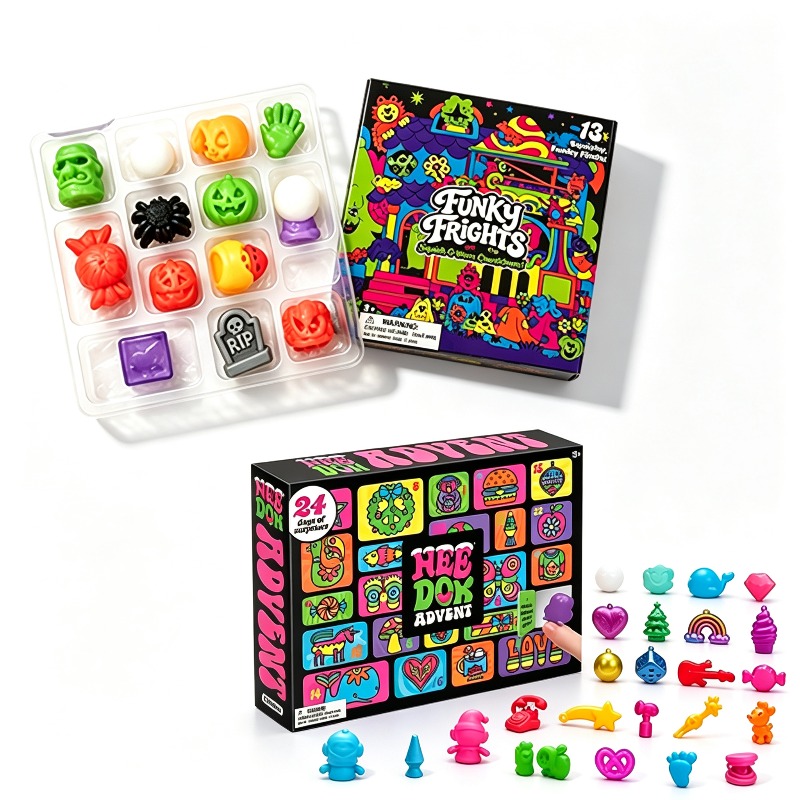Advent Calendar Gift - NeeDoh 2026 アドベントカレンダー、13/24日間の3D PVCカウントダウン、クリスマス・新年のサプライズギフト