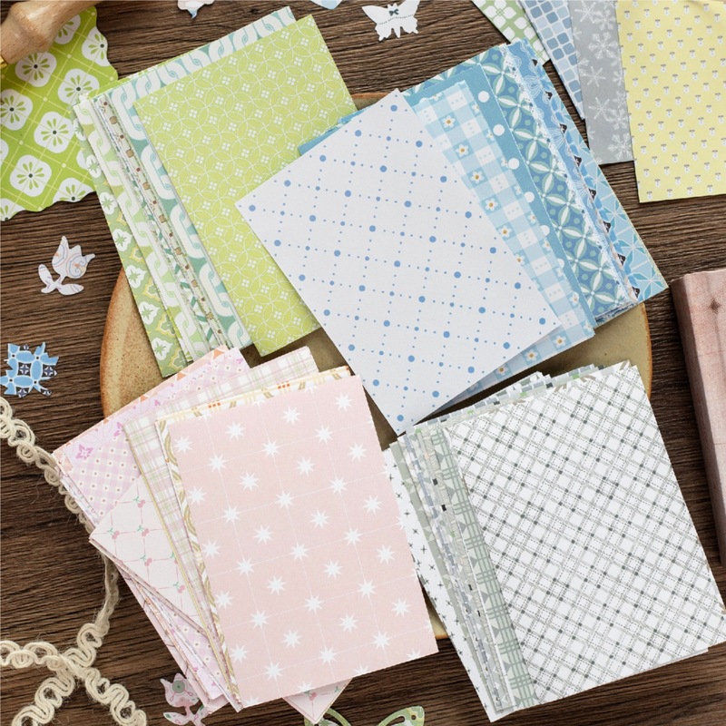 Christmas Throw Blanket - 1パック/200枚 ヴィンテージ花柄格子背景紙 レトロ小花グリッド スクラップブック用紙 ジャンクジャーナル DIYコラージュ装飾用