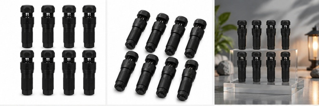 Christmas Lights Outdoor - 8個入り、防水仕様の低電圧用貫通式ワイヤーコネクター。屋外照明、クリスマス装飾、庭園照明などに最適。