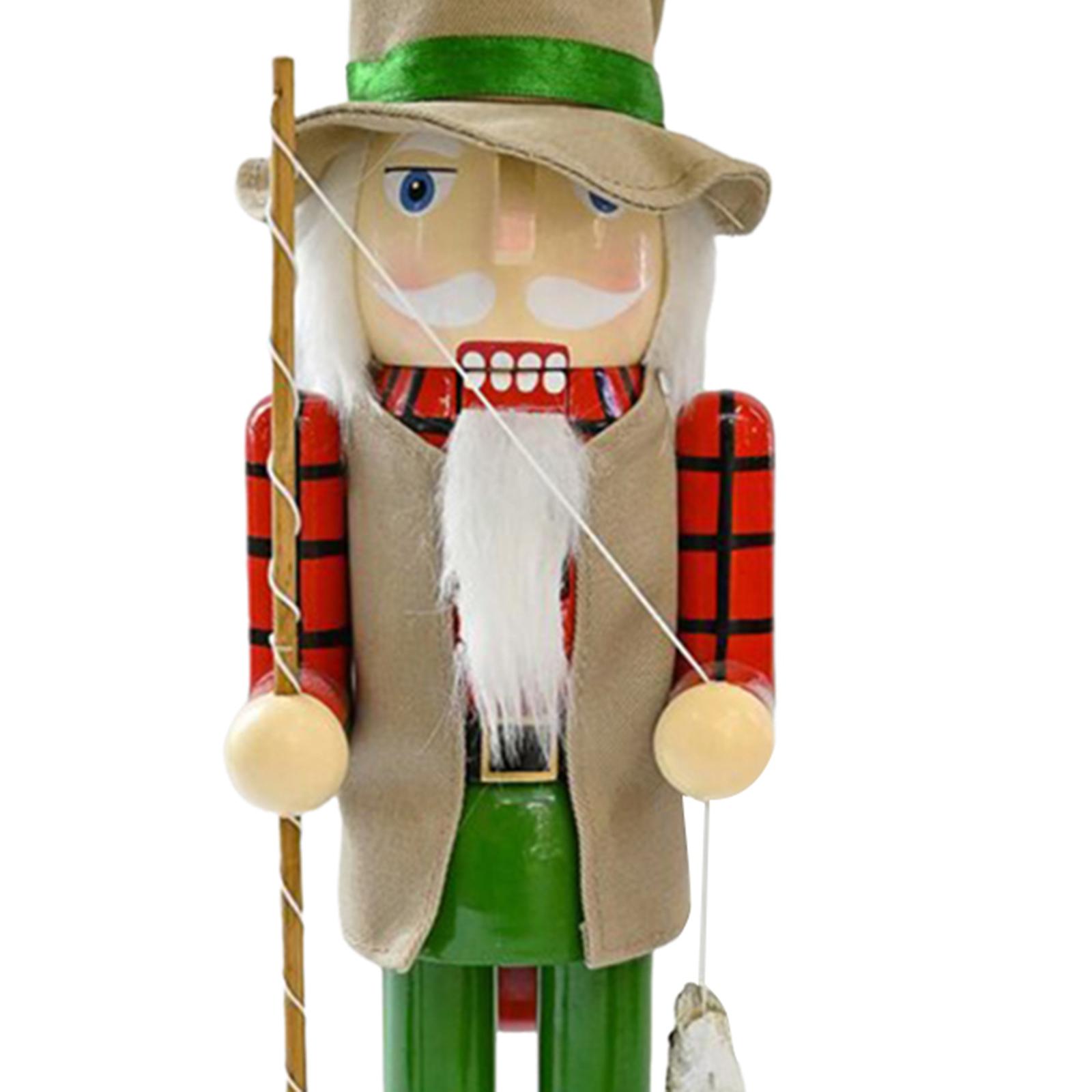 Nutcracker Figurine - 木製くるみ割り人形クリスマスデコレーションテーブルセンターピースクリスマスくるみ割り人形