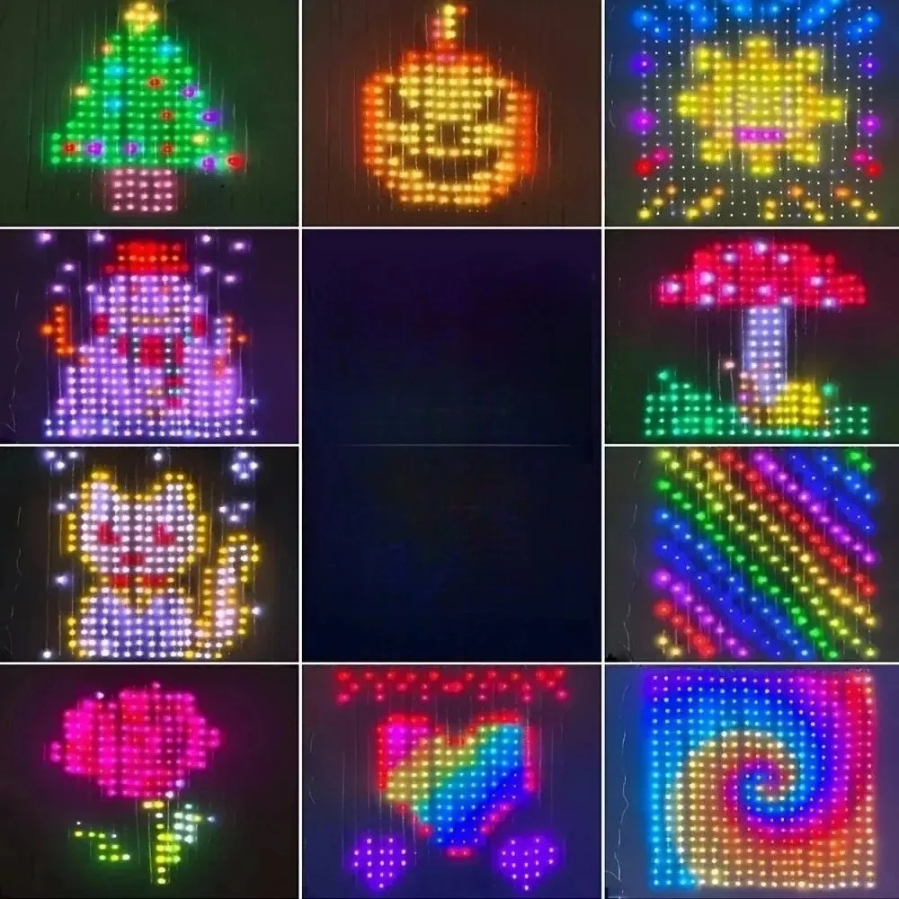 屋外用LEDピクセルカーテンライト ブルートゥースアプリ ス - Christmas Lights Outdoor のレビューと価格