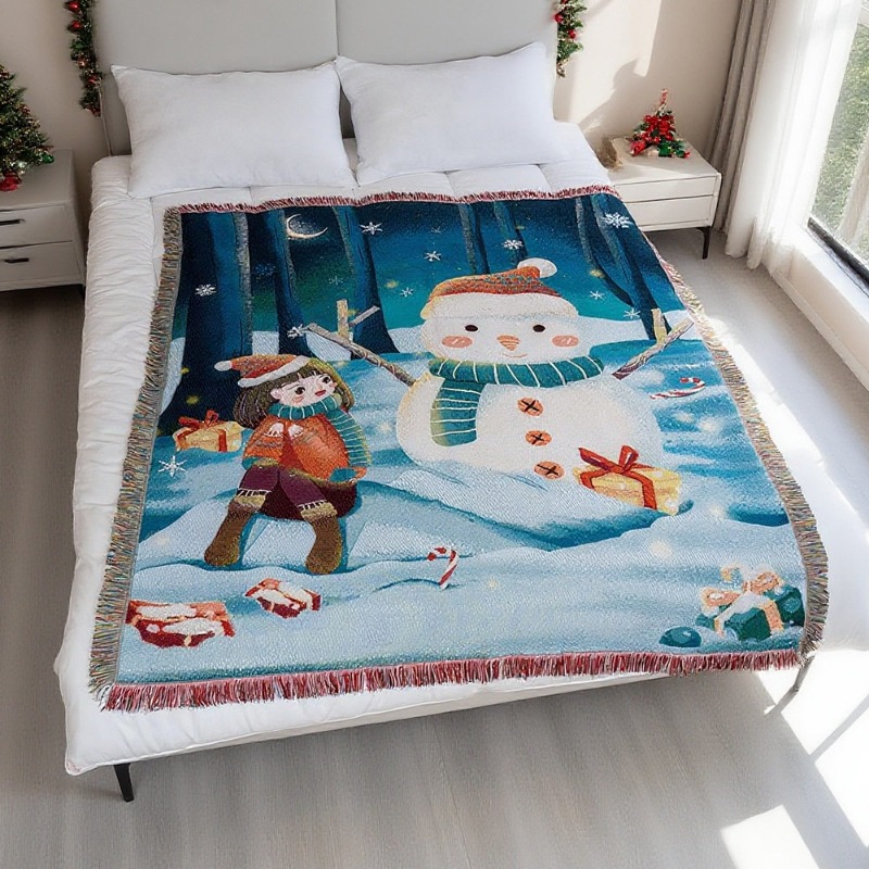 2026年新作クリスマス柄タペストリー、お祝いの装飾用ブラン - Christmas Throw Blanket のレビューと価格