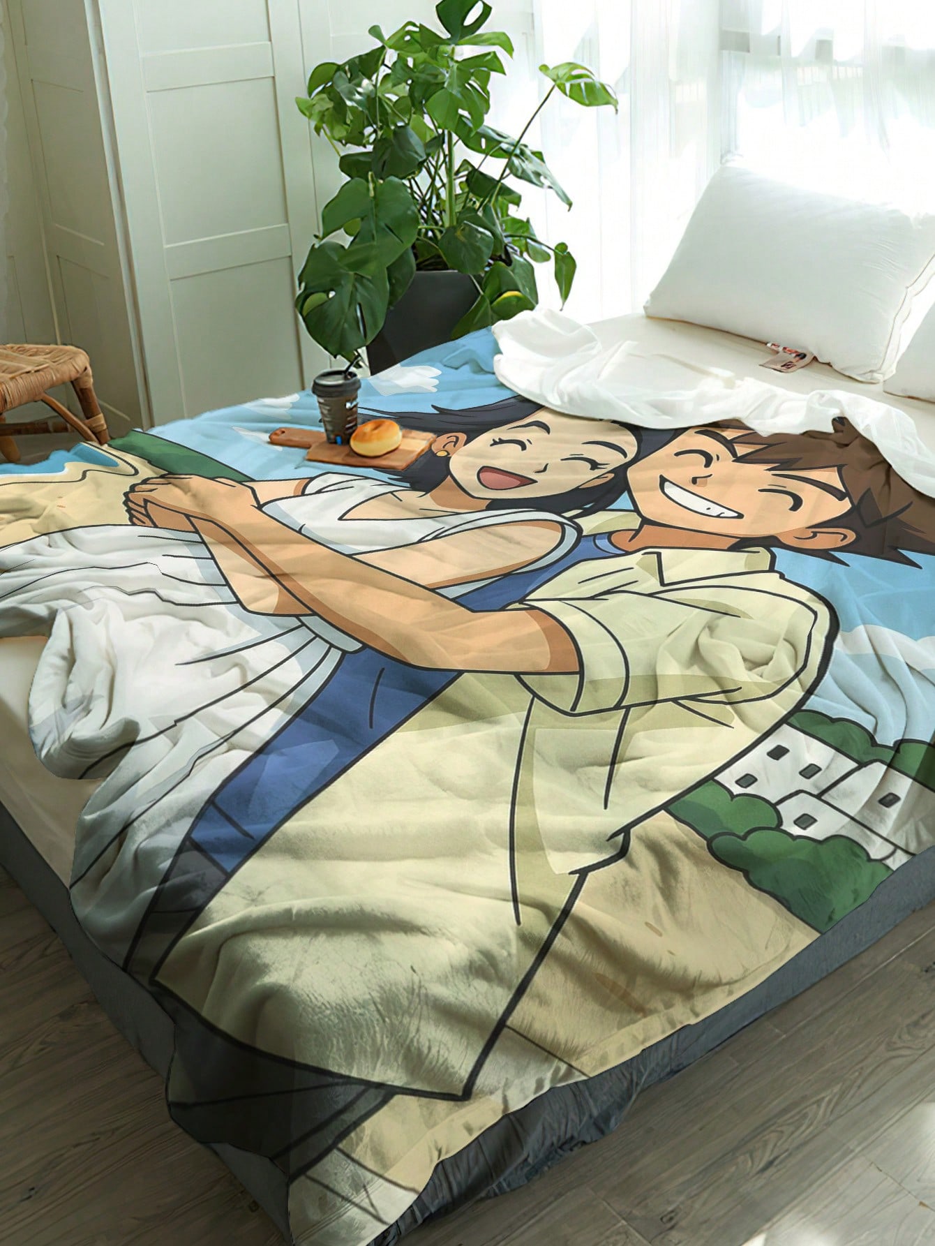 カスタムAIスタイル写真入りブランケット　パーソナライズドフ - Christmas Throw Blanket のレビューと価格
