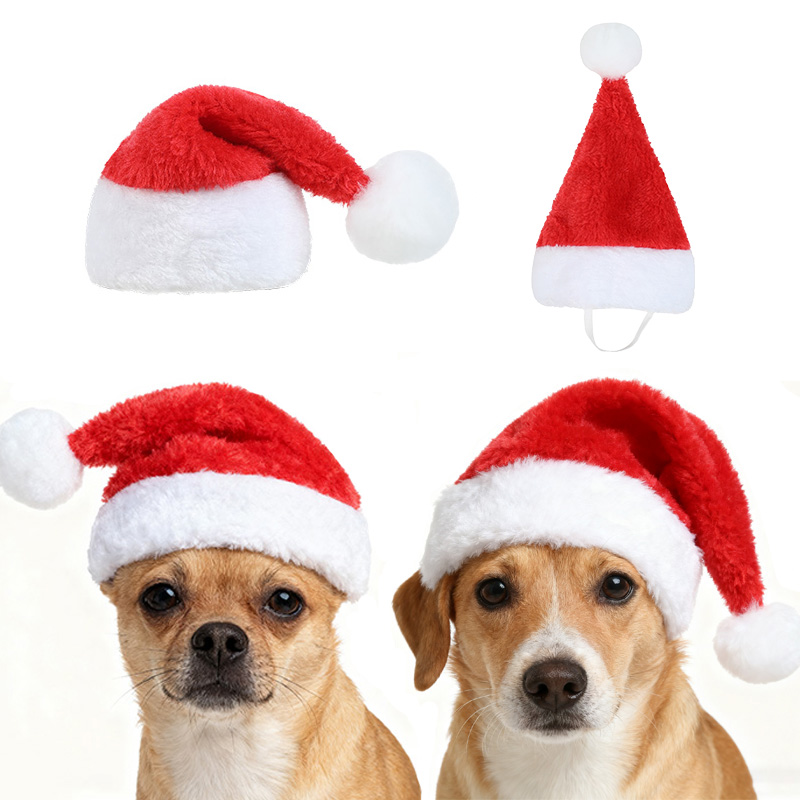 クリスマスペット用サンタ帽子 赤いぬいぐるみ製 ソフトなホリ - Santa Hat Plush のレビューと価格