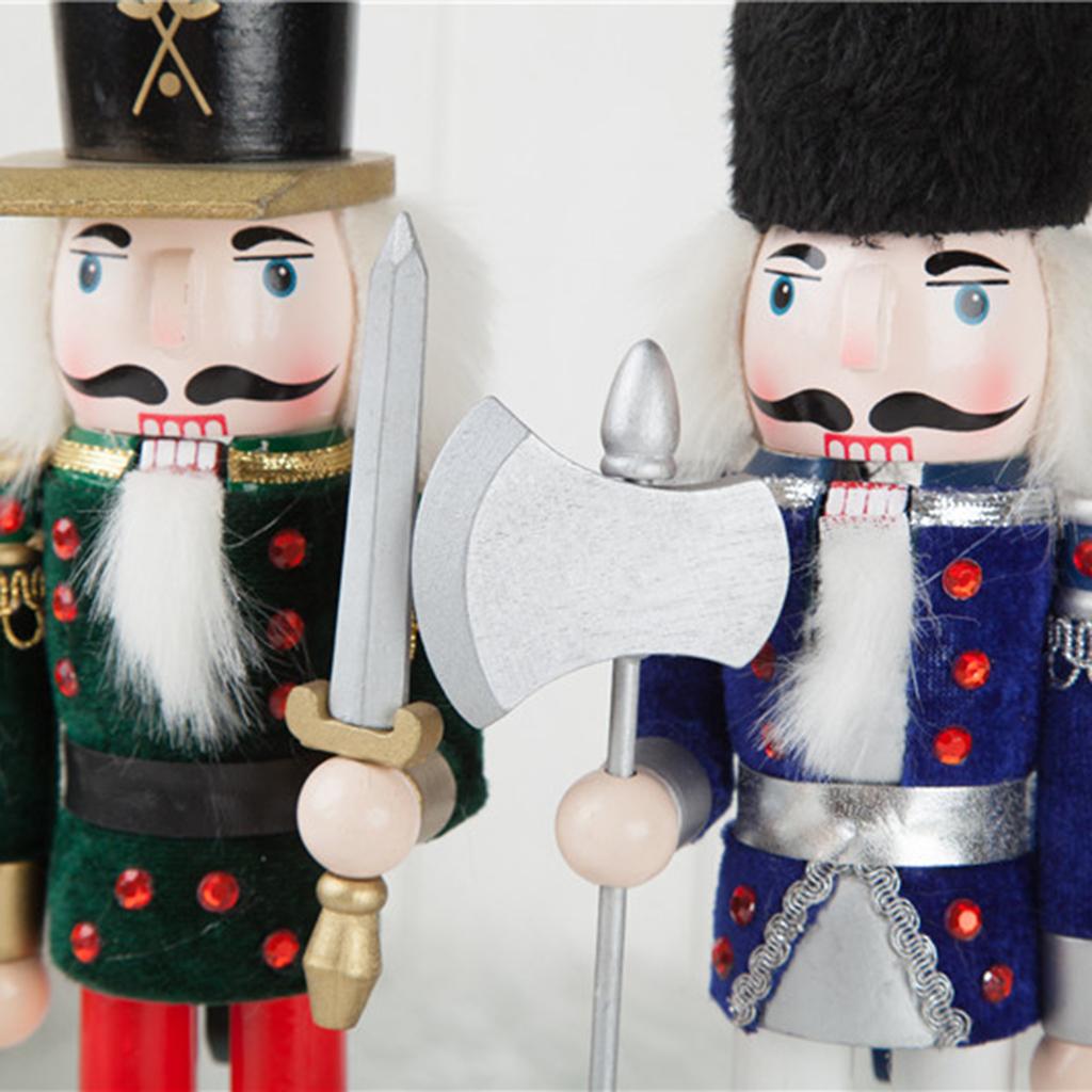 手描きの木製くるみ割り人形兵士モデル、正方形の台座付き、子供 - Nutcracker Figurine のレビューと価格