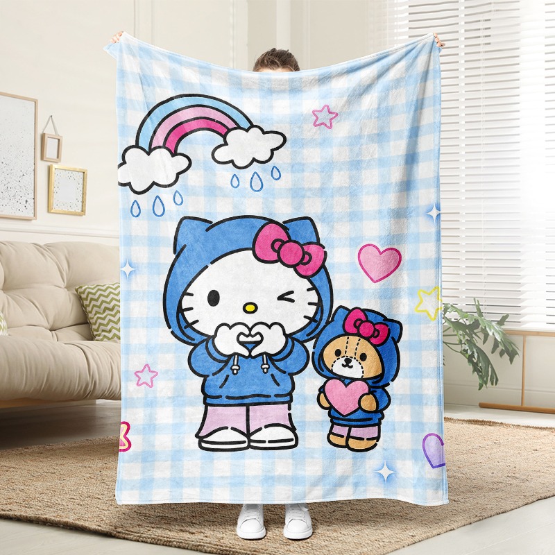 サンリオブランケット ハローキティ ベア柄 チェック柄フリー - Christmas Throw Blanket のレビューと価格