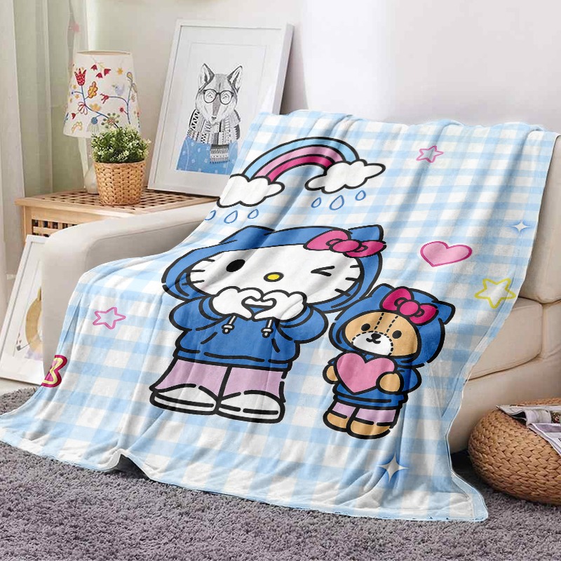 サンリオブランケット ハローキティ ベア柄 チェック柄フリー - Christmas Throw Blanket のレビューと価格