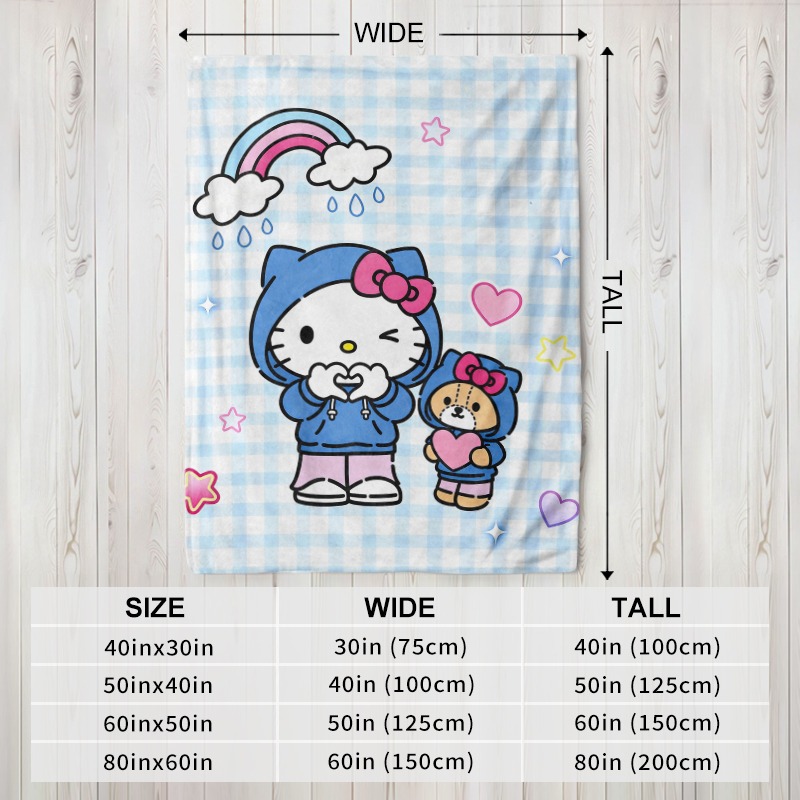 サンリオブランケット ハローキティ ベア柄 チェック柄フリー - Christmas Throw Blanket のレビューと価格