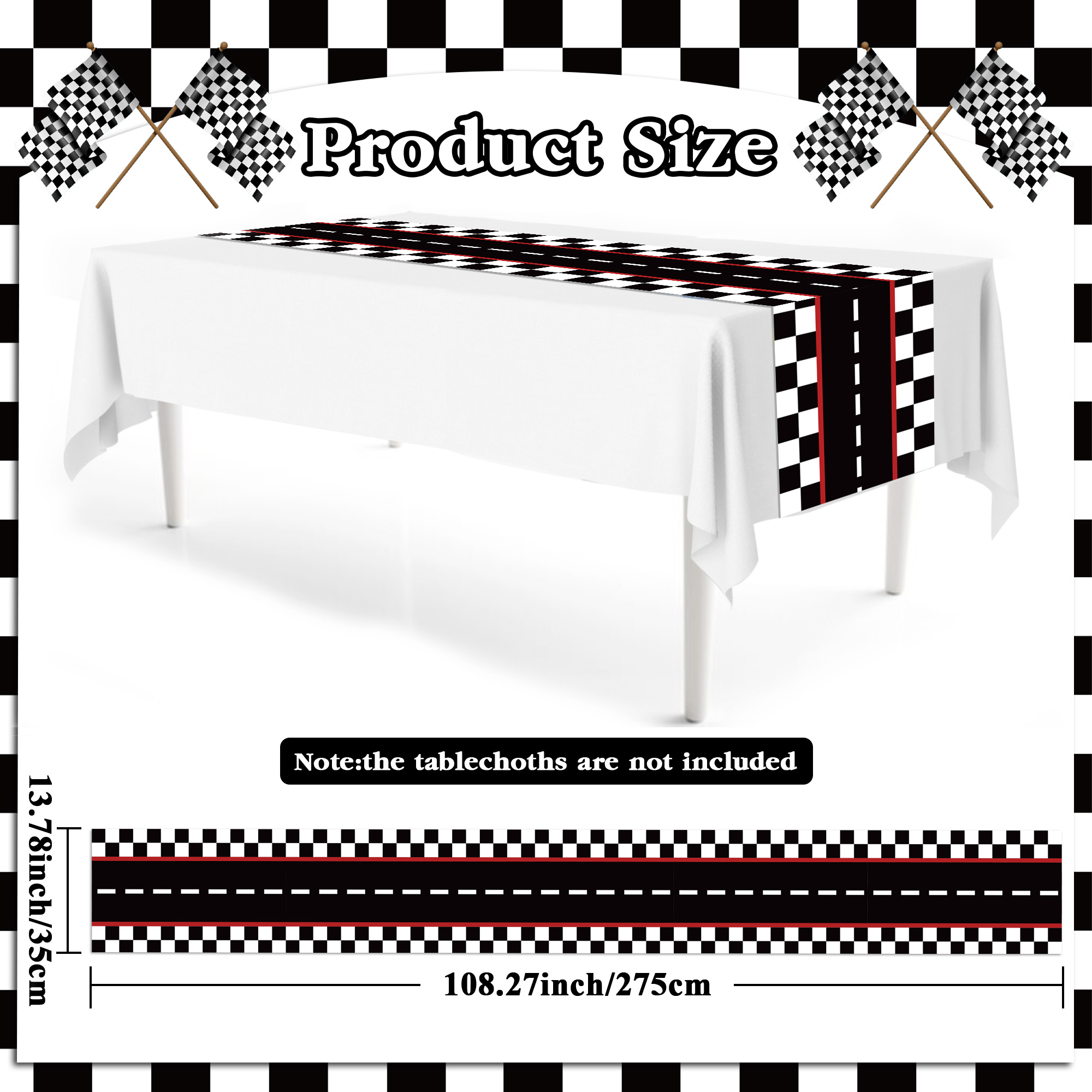 1/3/6個入り、レーシングドーナツ、ジャングル動物、音楽モ - Christmas Table Runner のレビューと価格