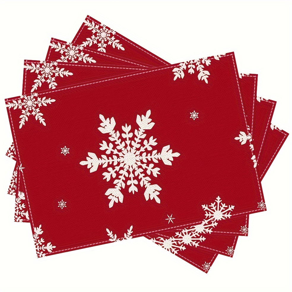 ミニマルな赤い背景に白いシンプルなクリスマスツリーと「メリー - Christmas Table Runner のレビューと価格