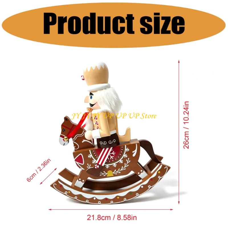 温かみのあるホリデーカラーのロッキングホースくるみ割り人形の - Nutcracker Figurine のレビューと価格