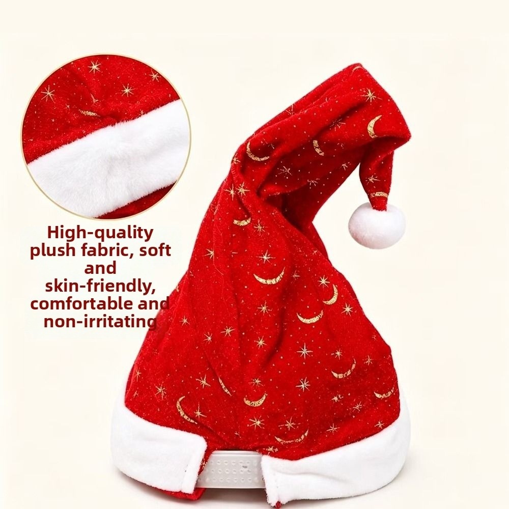 電動で揺れるクリスマス帽子、動く帽子、ふわふわ素材の電動揺れ - Santa Hat Plush のレビューと価格