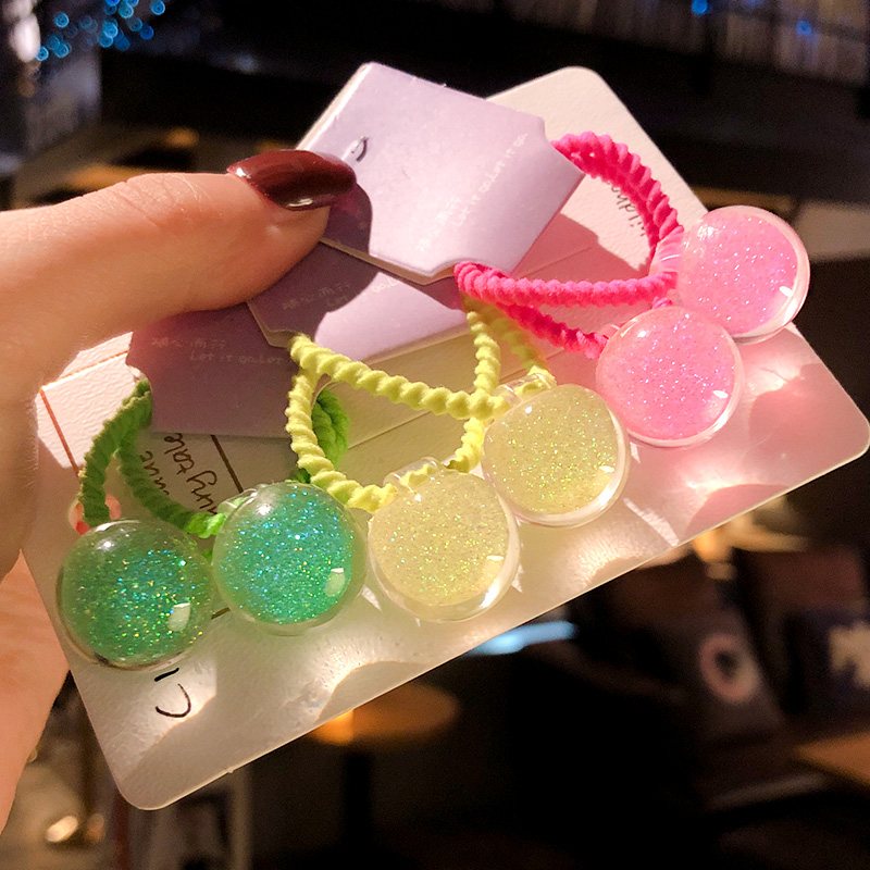 子供用の光沢のあるゴム製ヘアバンド,女の子用のヘアアクセサリ - Ornament Ball Set のレビューと価格
